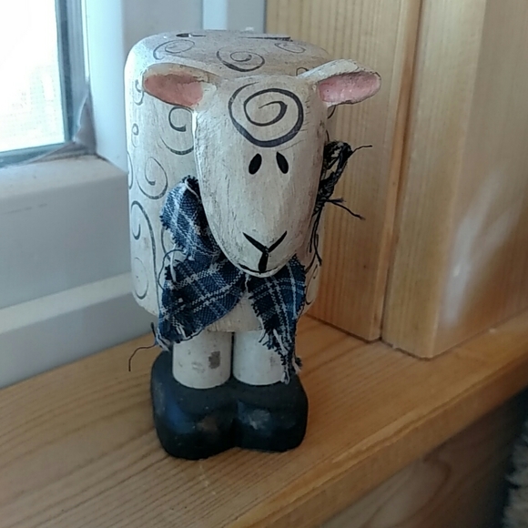 Wood Handmade Pop-up 4" Lamb EUC